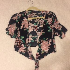 Floral Crop Top Shirt